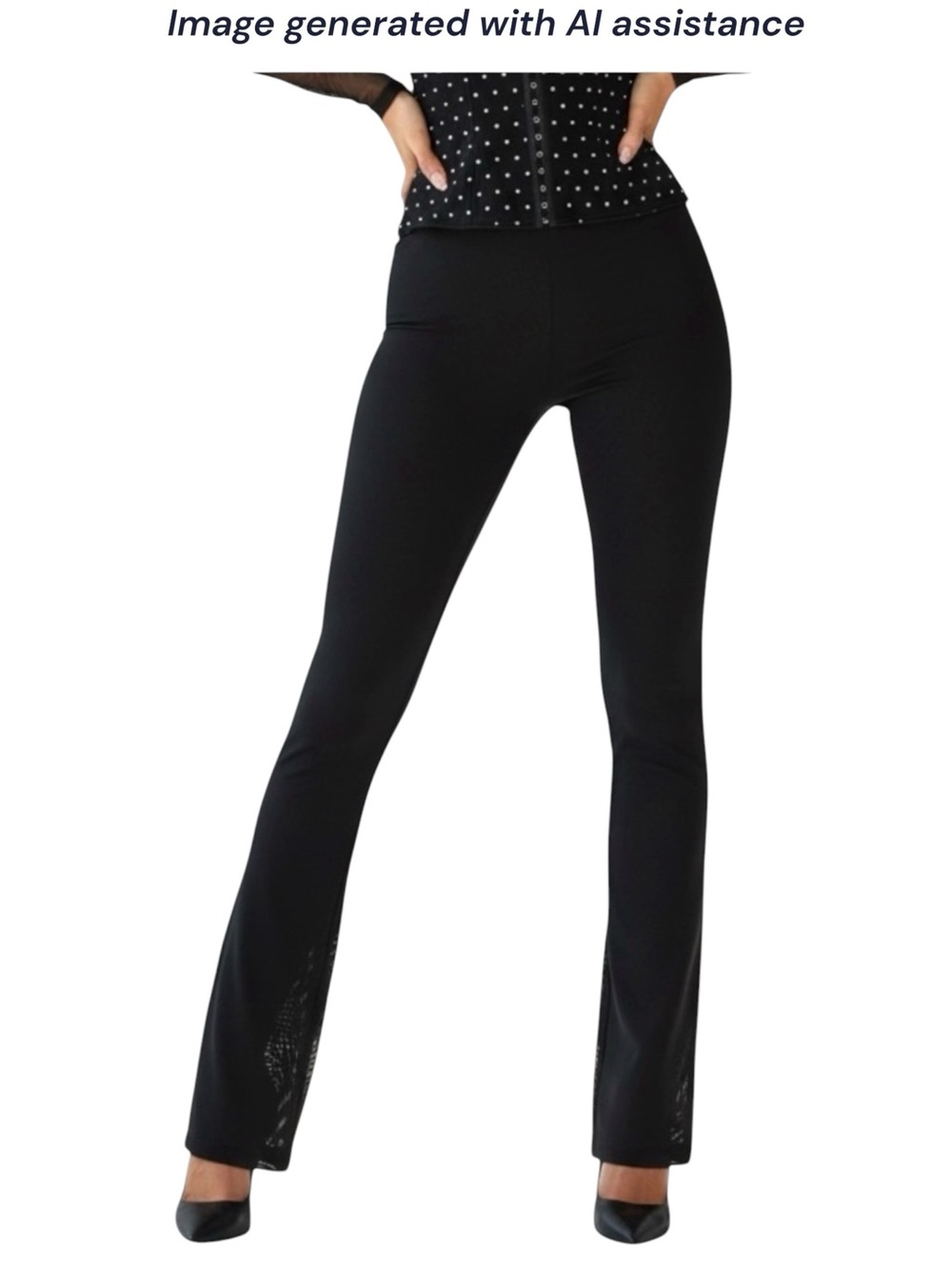 House of CB XS black mesh trousers